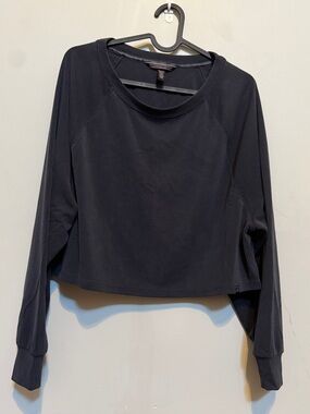 Victoria's Secret dark gray blue Ribbed Cropped long sleeve XS